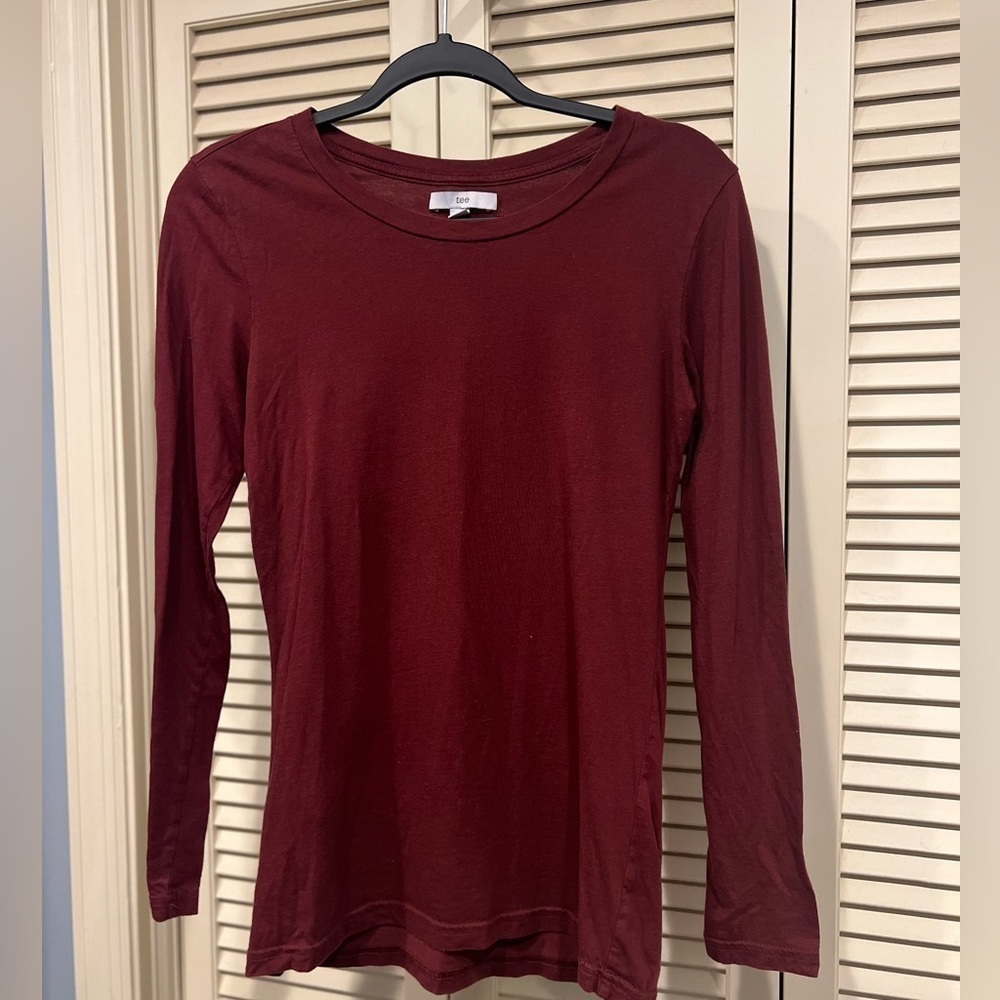Nordstrom Rack Burgundy Long Sleeve - Size Small